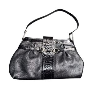 BRIGHTON Elegant Black Leather Women's Bag